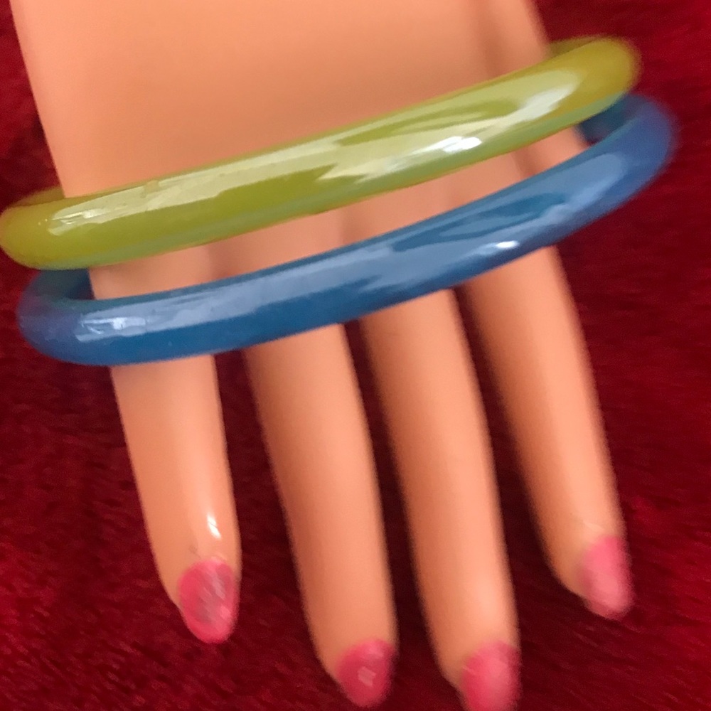 Glass bangles blue and green